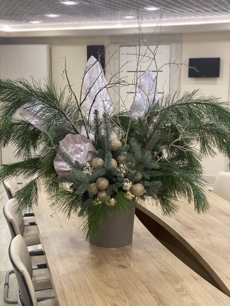 Новогодняя интерьерная композиция №710