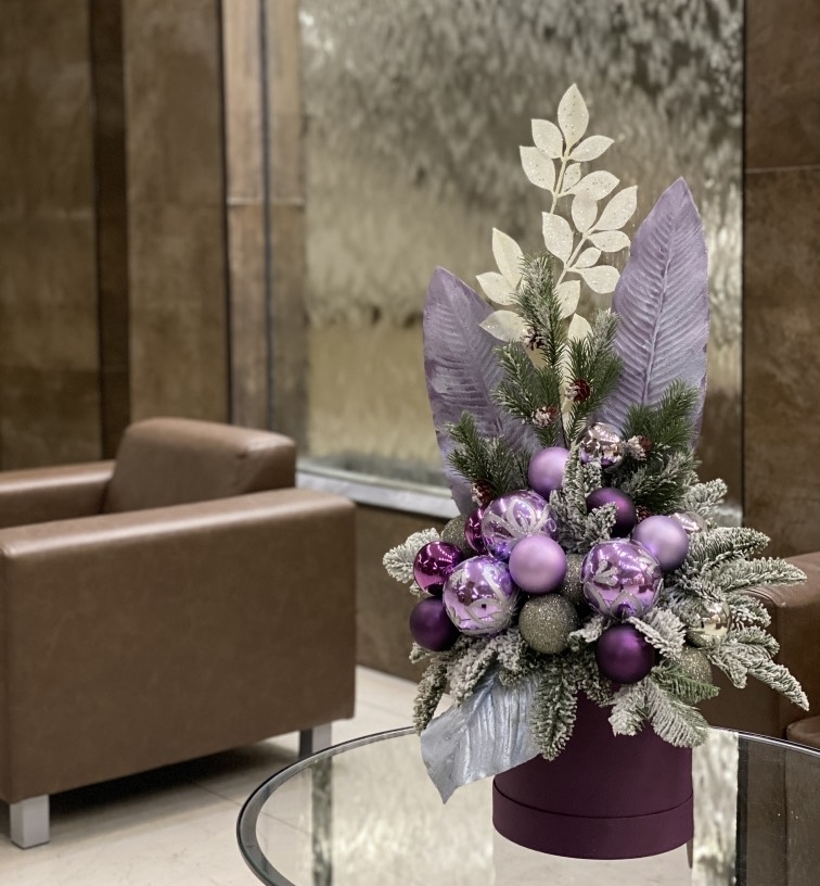 Лавандовая композиция искусственная №711