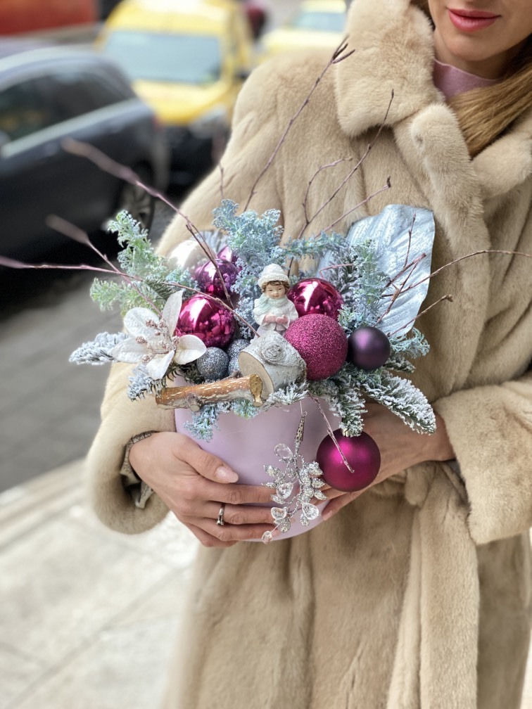 Искусственная снежная малина №716