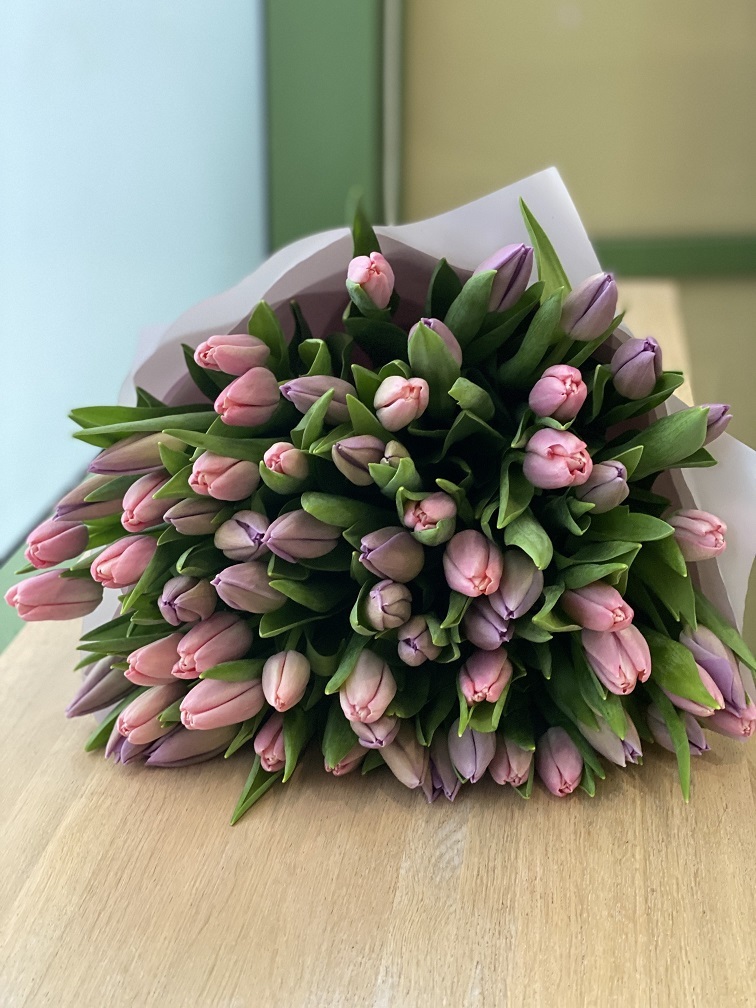 Пудровые Тюльпаны 75 шт №772