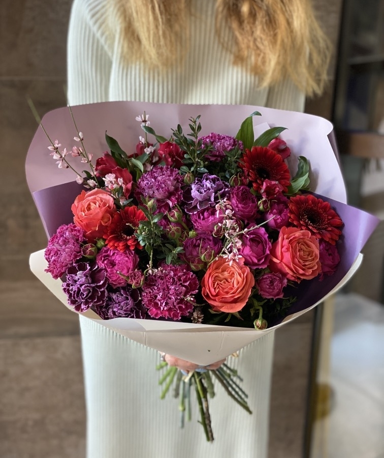 Малиновые цветы №785