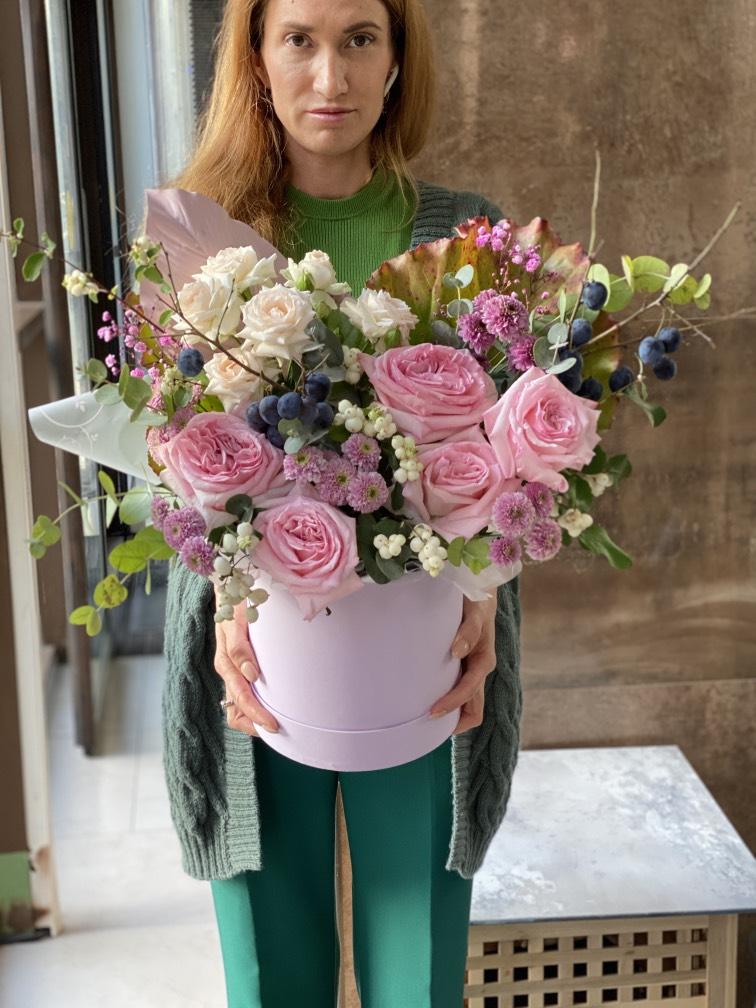 Цветы в коробке мини №856