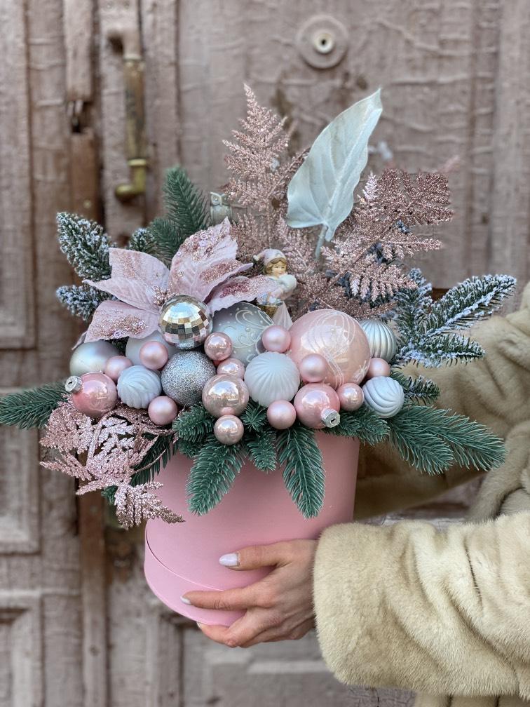 Новогодняя искусст Розовое Облако №894