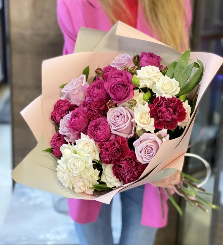 Малиново кремовый бисквит №927