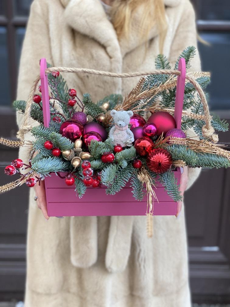 Ящик с Мишкой средний №973