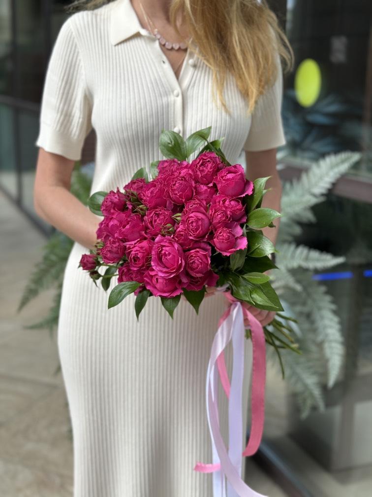 Букет невесты Малиновый №1020