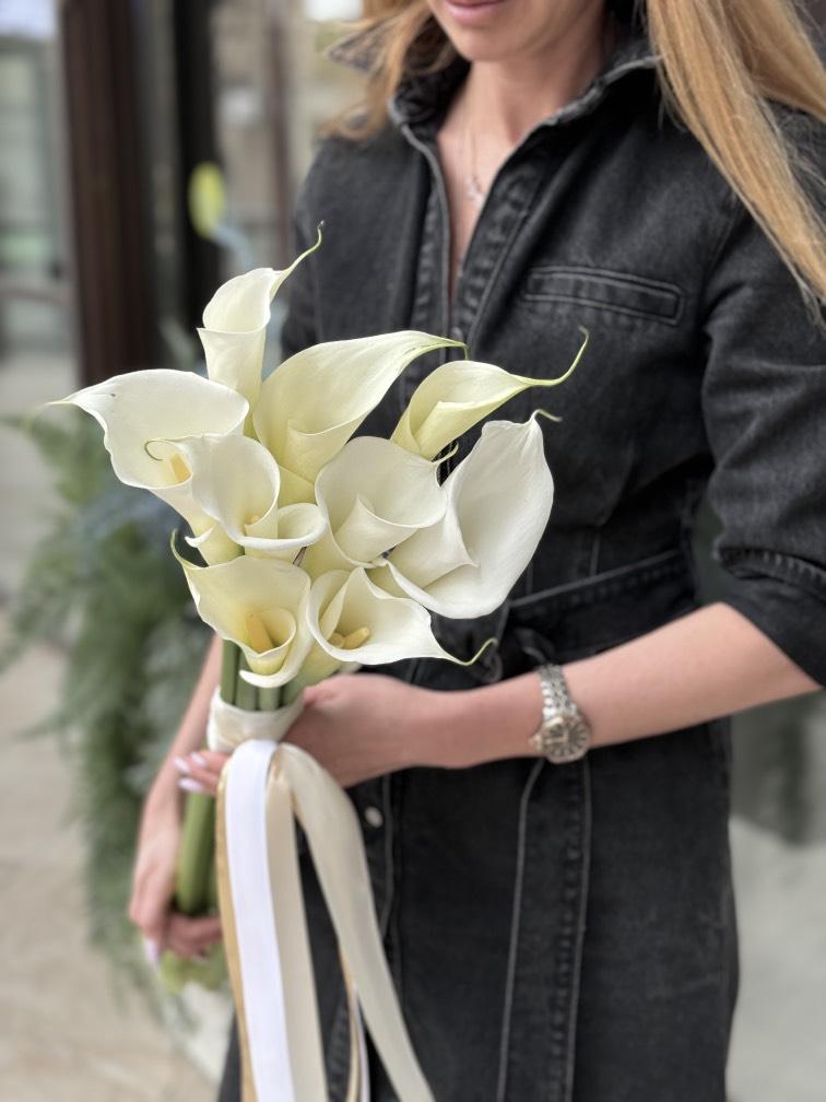 Каллы свадебный букет №1032