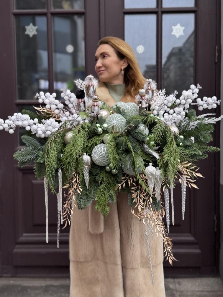 НГ композиция Щелкунчики со льдинками №1270