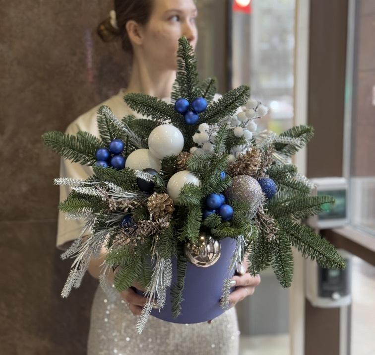 НГ композиция Ледяная метель 35*30 см №1282