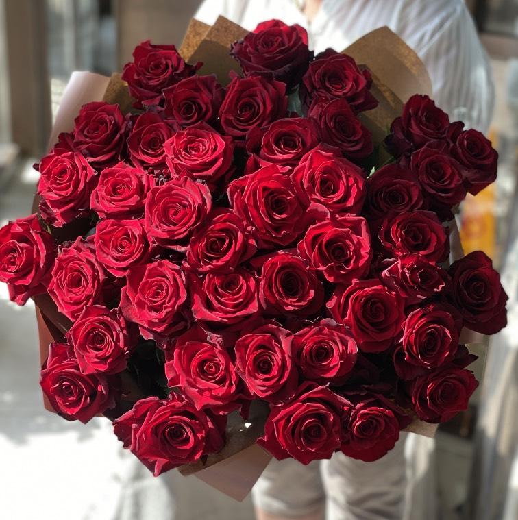 Моно-букет красных Роз №1297