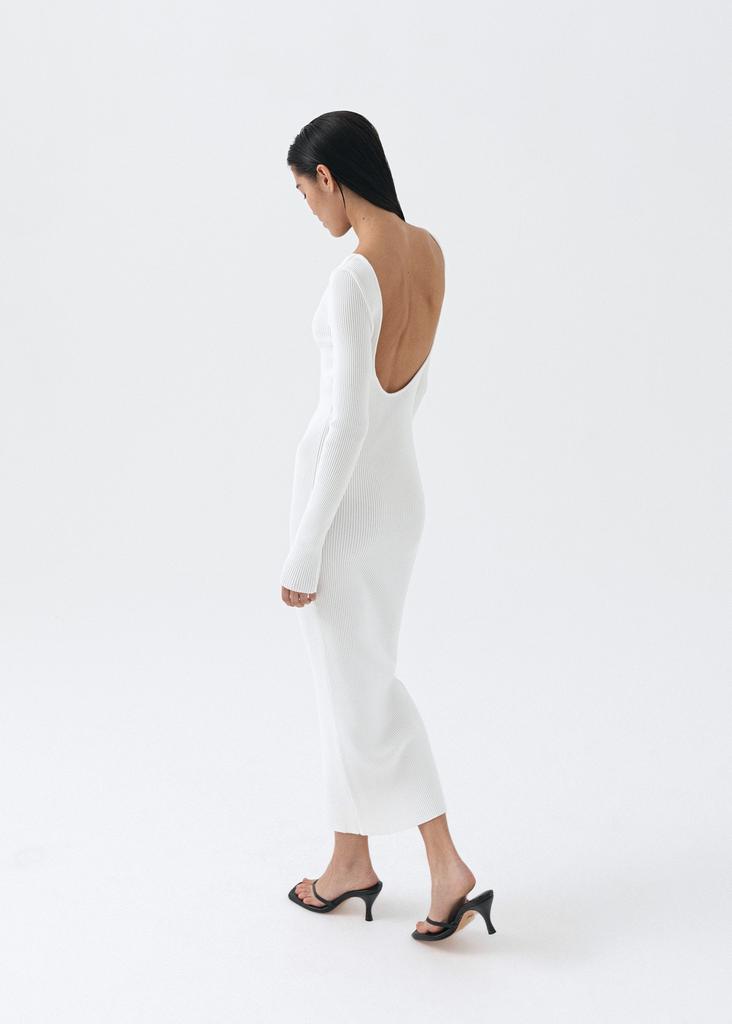Open back knitted dress