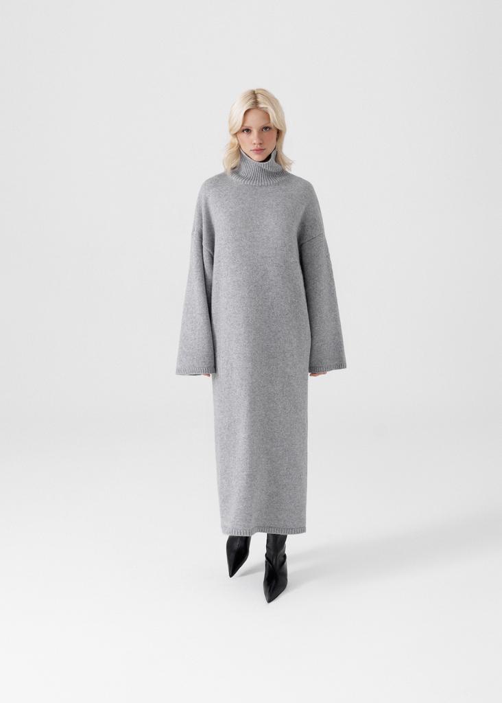 Oversized extremely soft 100% cashmere maxi dress
