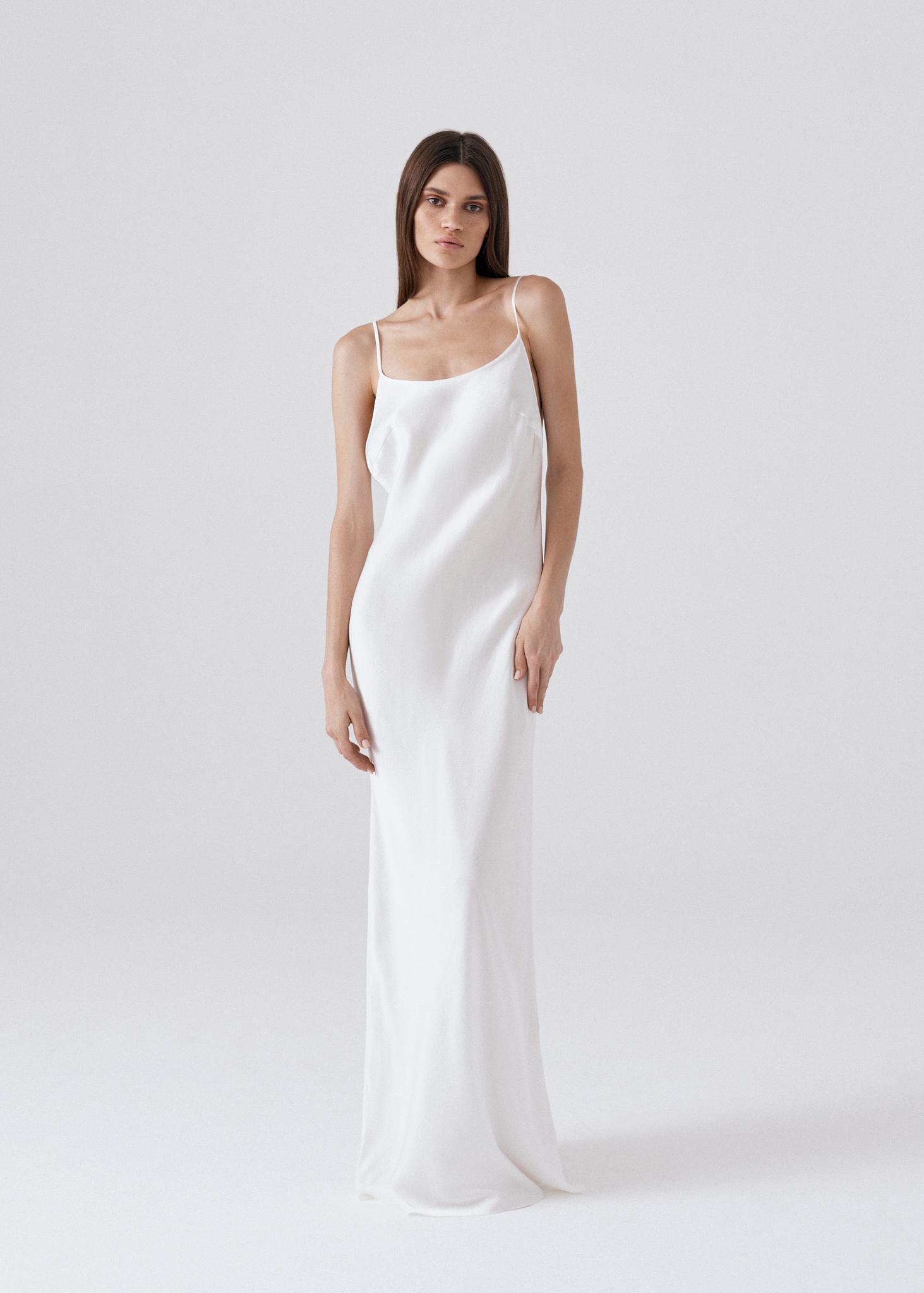 All > Viscose silk open back maxi dress - PREORDER Buy from e-shop