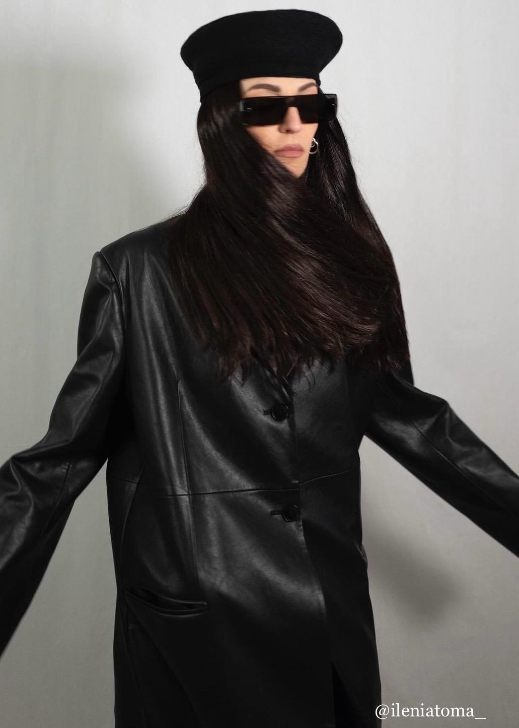 Outerwear > Faux leather oversized maxi coat Buy from e-shop
