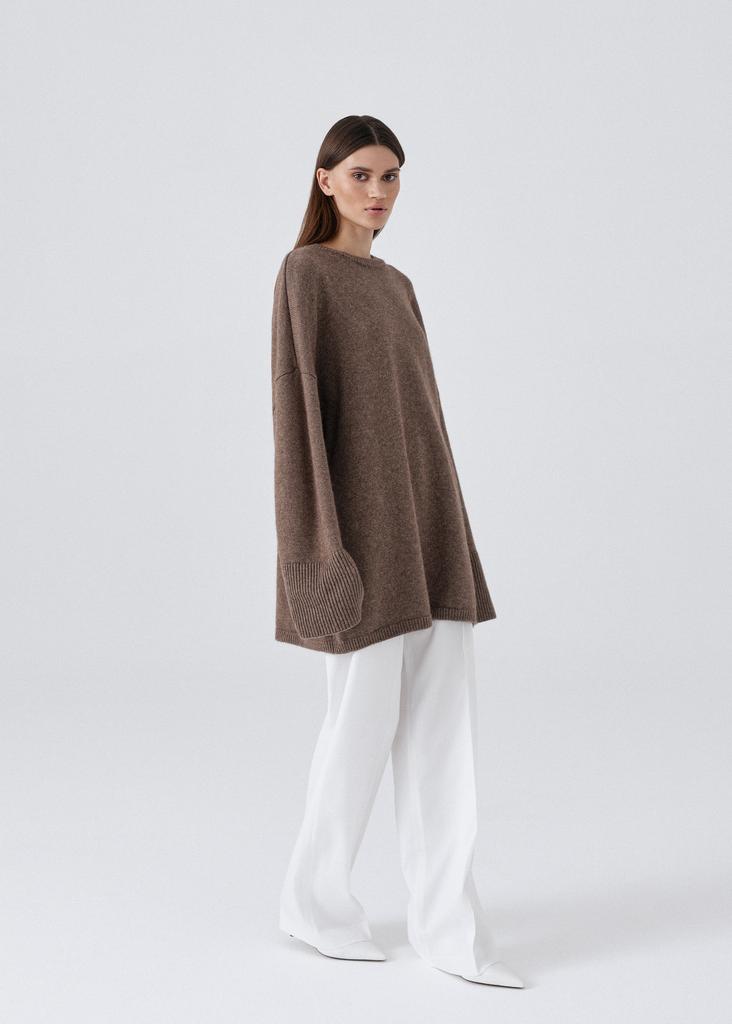 100% premium cashmere oversized elongated jumper