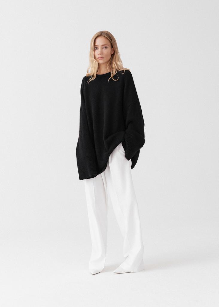 100% premium cashmere oversized elongated jumper