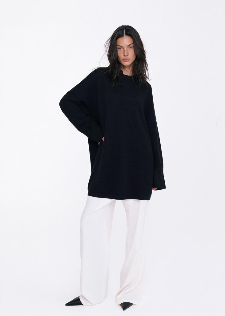 100% premium cashmere oversized elongated jumper
