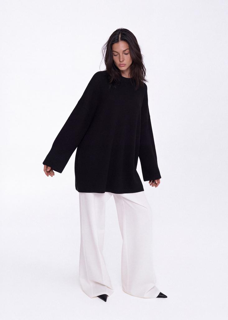 100% premium cashmere oversized elongated jumper