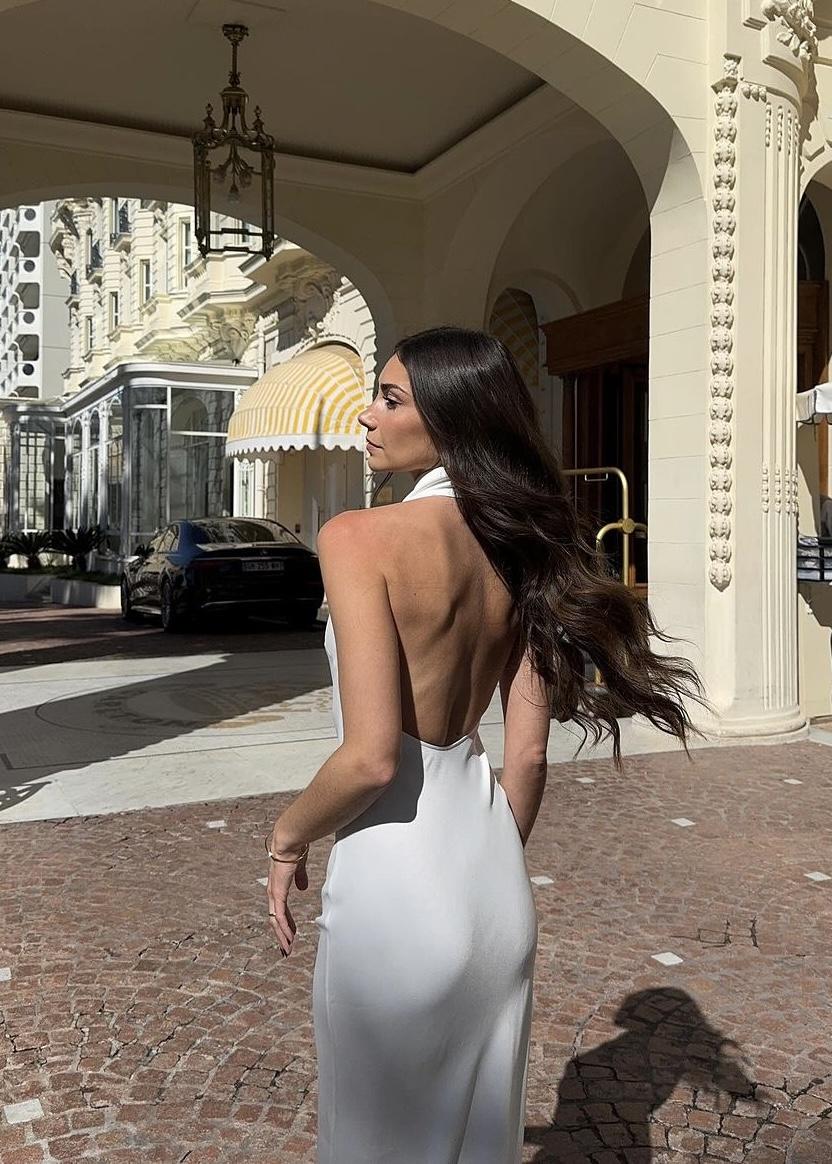 Bestsellers > Halterneck open back maxi dress Buy from e-shop