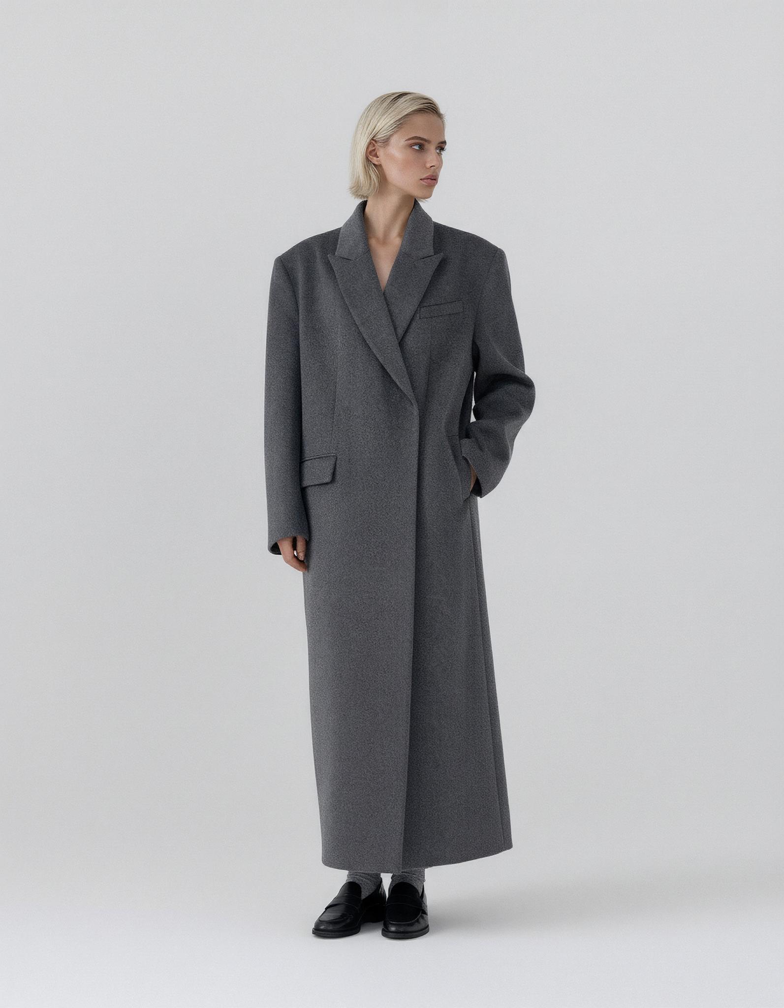 Wool Maxi Coat / Dark Gray スーパーロングコート Dark Gray Wool Maxi Coat, Womens Wool Trench Coat, Warm Winter