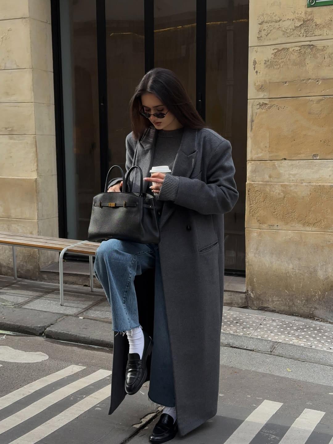 Wool Maxi Coat / Dark Gray スーパーロングコート Outerwear > 100% wool maxi coat Buy from e-shop