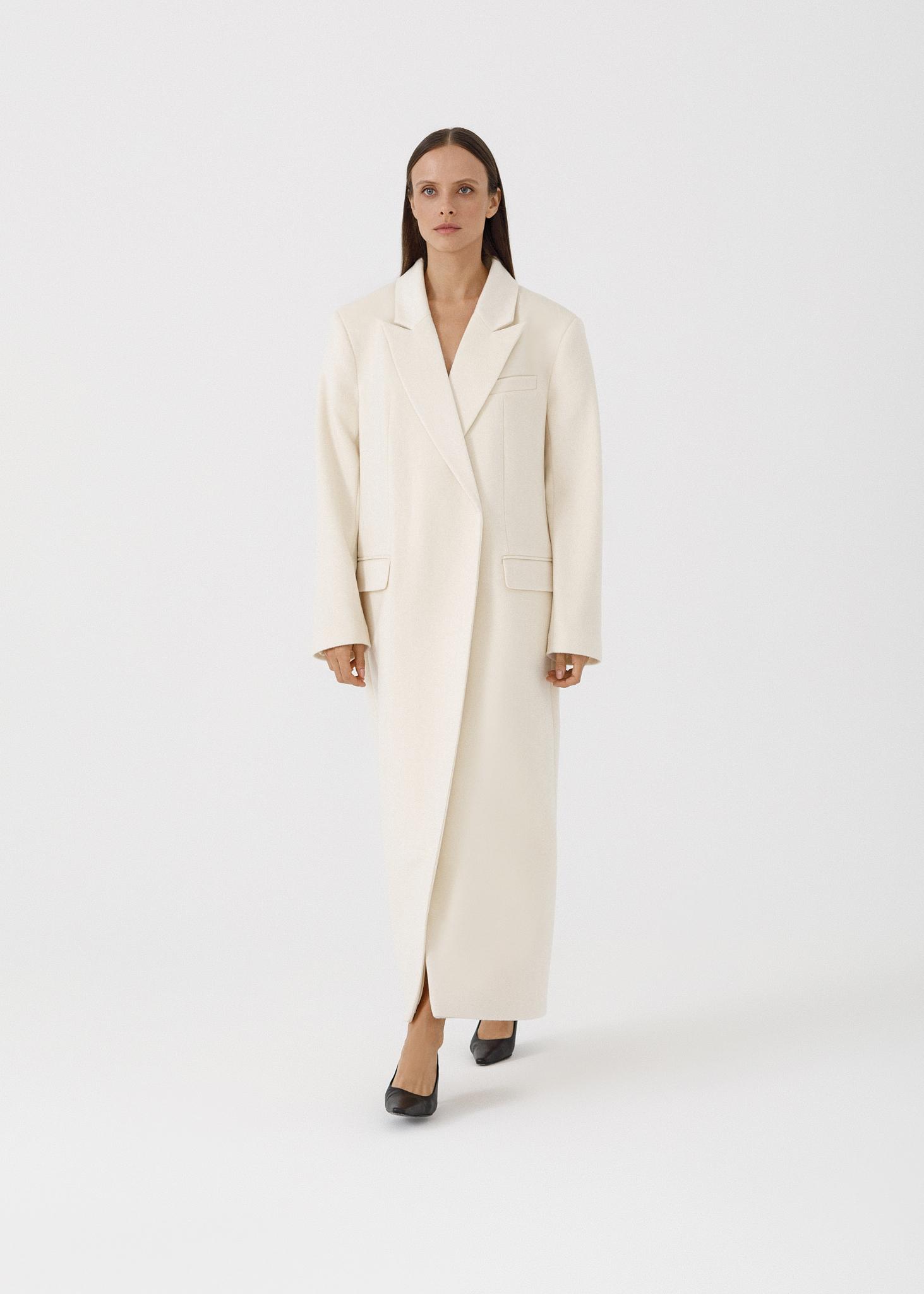 【RIIJA】coating linen maxi coat Reiss Wool Blend Double Breasted Blindseam Coat in Light Camel | REISS