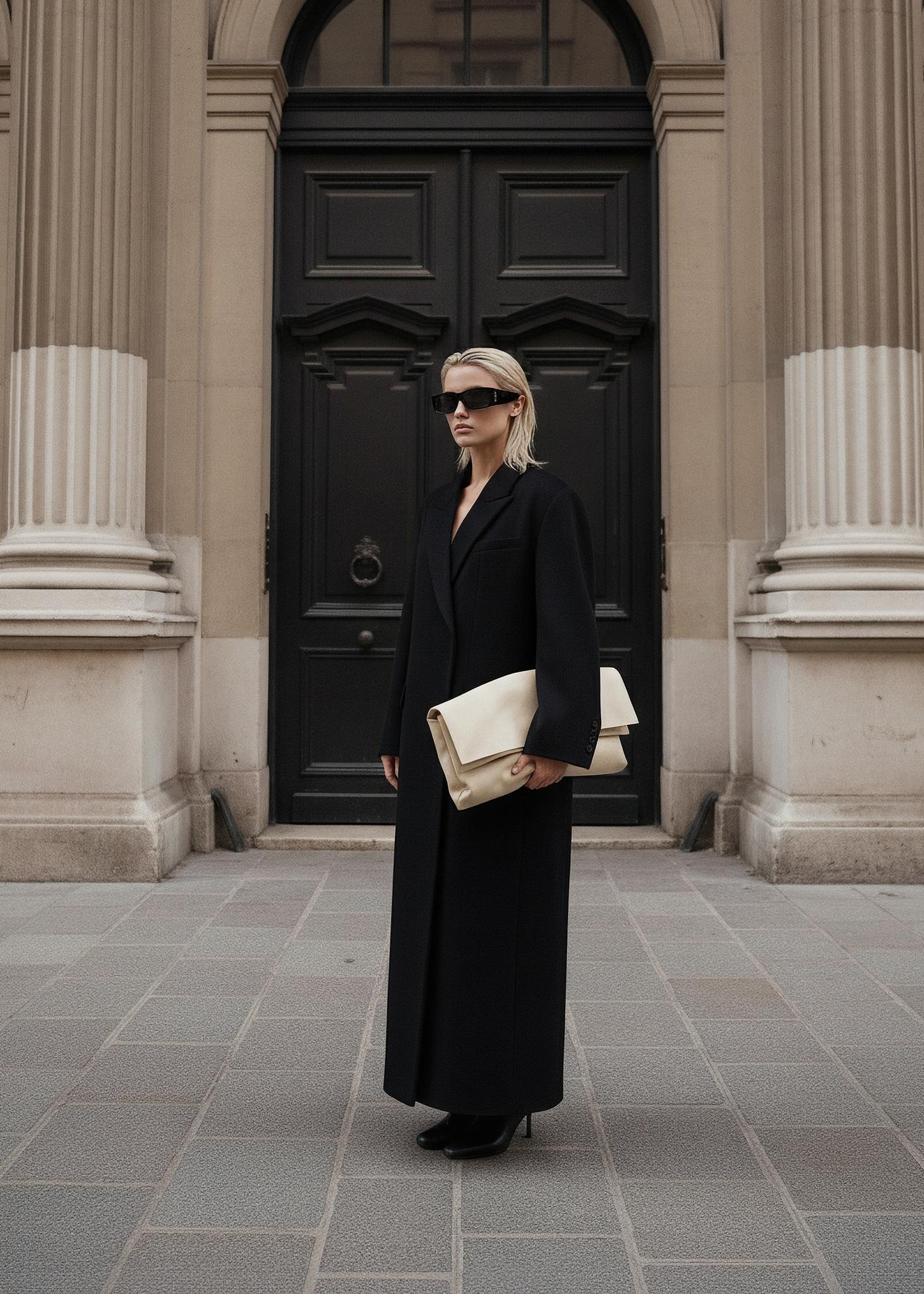 【着丈130】Wool Maxi Chester Coat / Black OVERSIZED DOUBLE-BREASTED WOOL LONG COAT - BLACK | COS NL