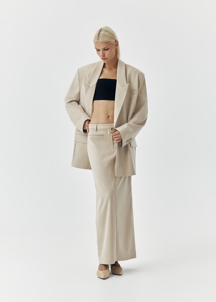 Low waist maxi skirt