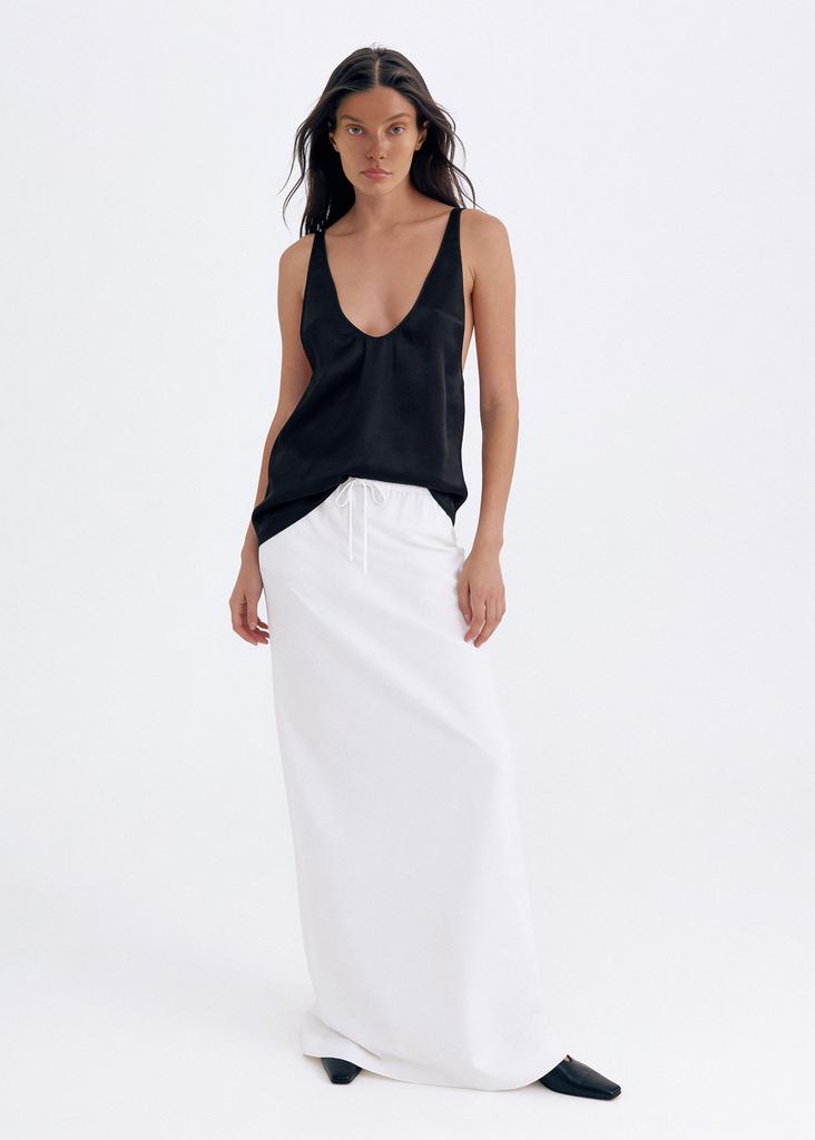 Flowing viscose maxi skirt