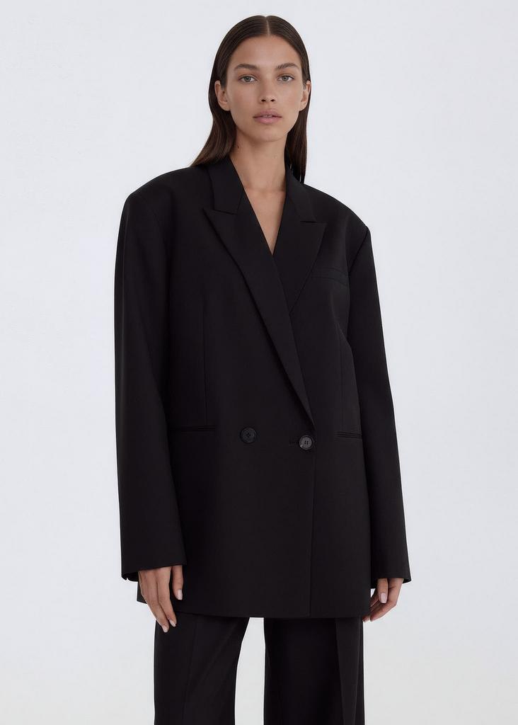 Double breasted wool blazer