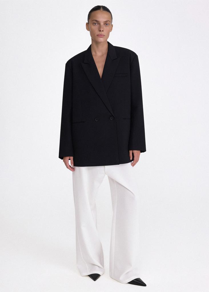 Double breasted wool blazer