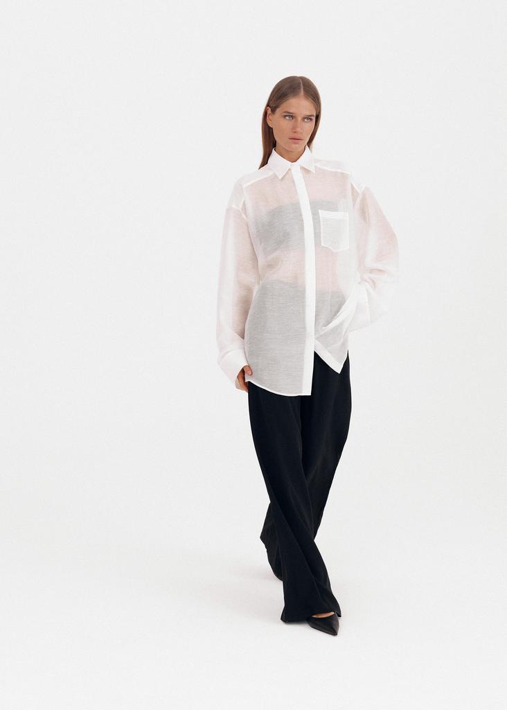 Tencel and linen oversized shirt