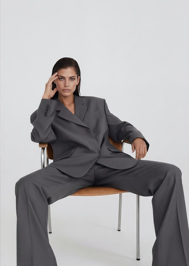 Double breasted oversized blazer