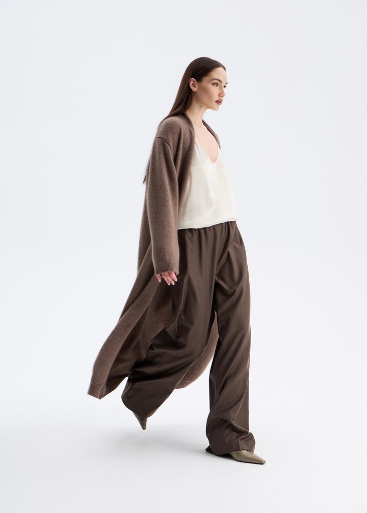 100% cashmere oversized  long cardigan