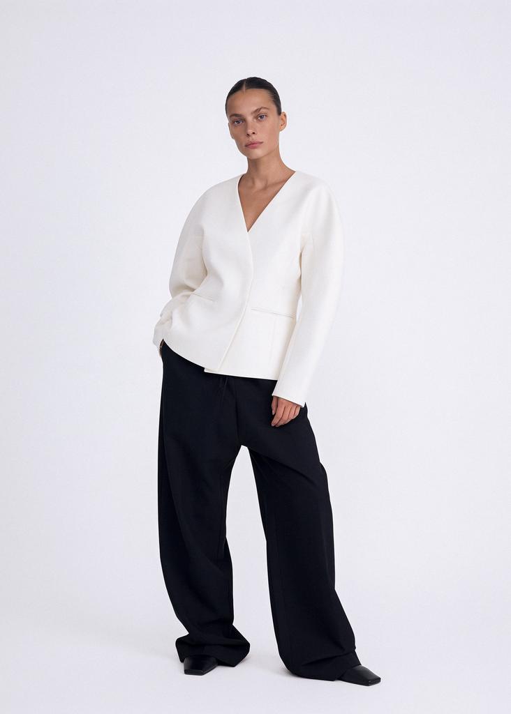 Double breasted waisted blazer