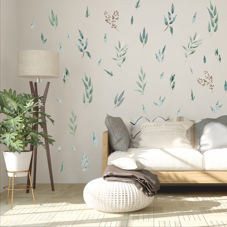 Наклейки на стену "Листья микс"