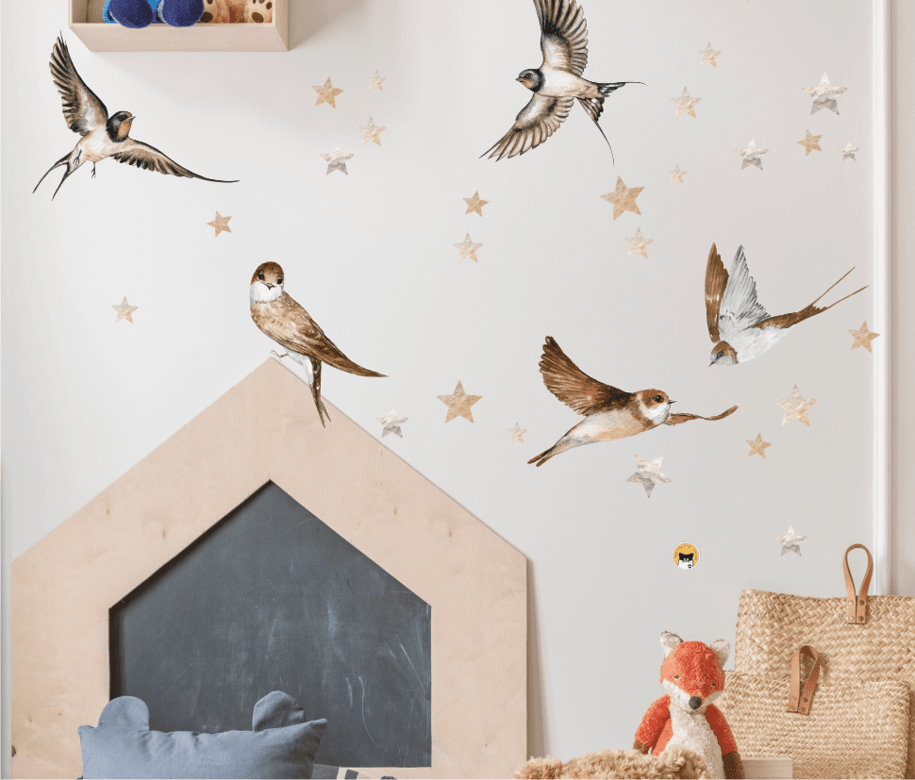 Наклейки на стену "Ласточки"