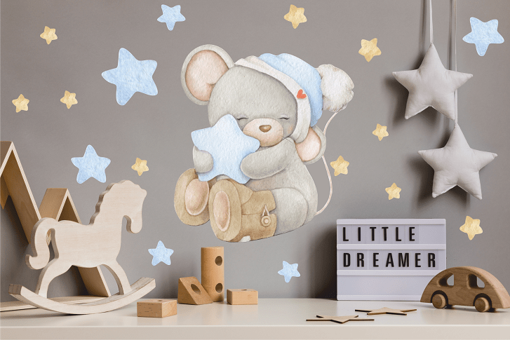 Наклейка на стену "Мышонок"