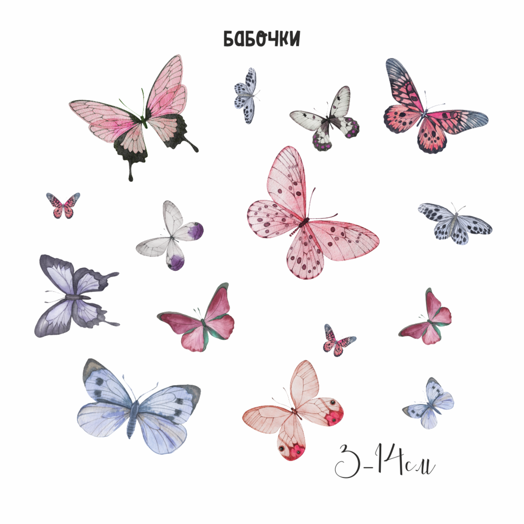 Стикер "Бабочки" Акция