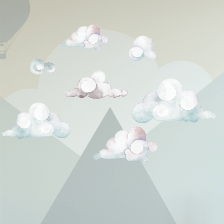 Наклейка на стену "КУДРЯВЫЕ ОБЛАКА"