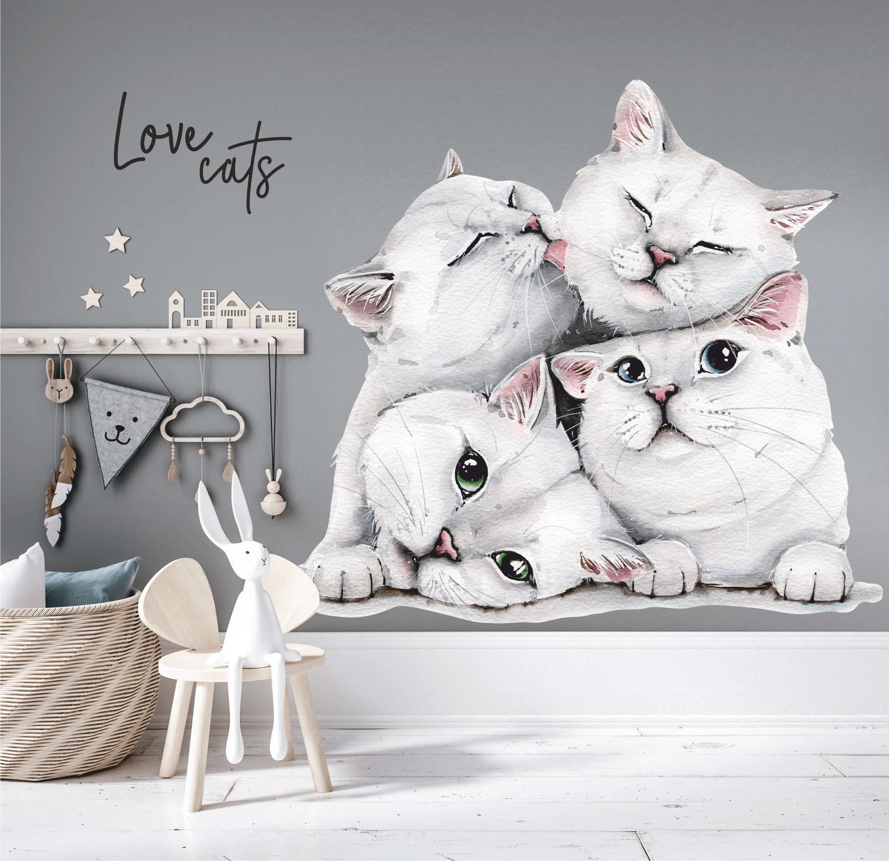 Наклейка на стену "КОТИКИ"