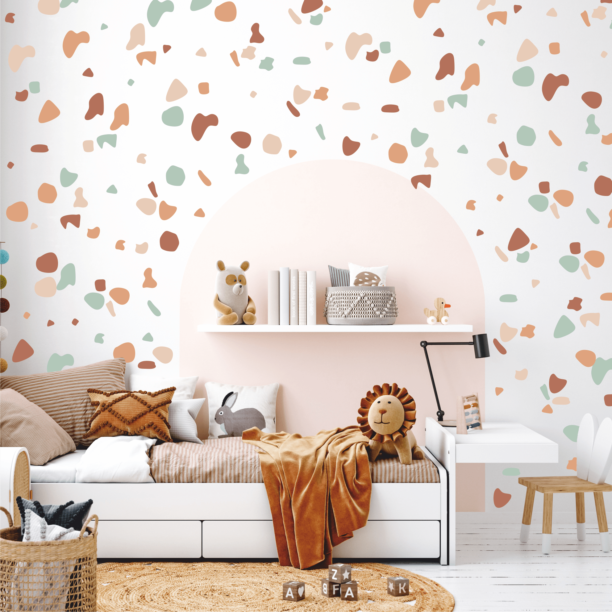 Наклейки на стену "Гранитная крошка терраццо"