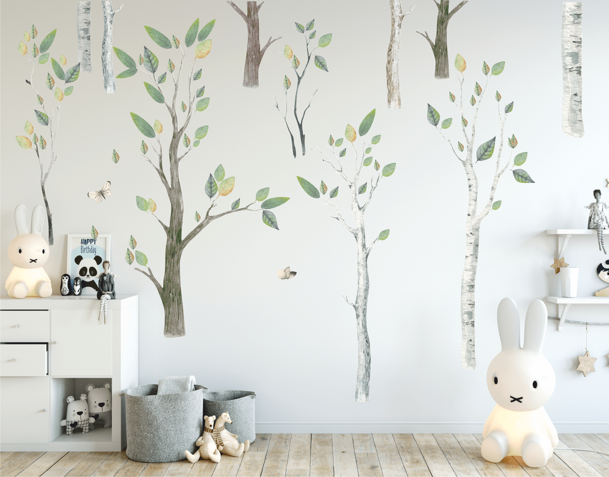 Наклейки на стену "БЕРЁЗКИ-ОСИНКИ-серия Волшебный лес"