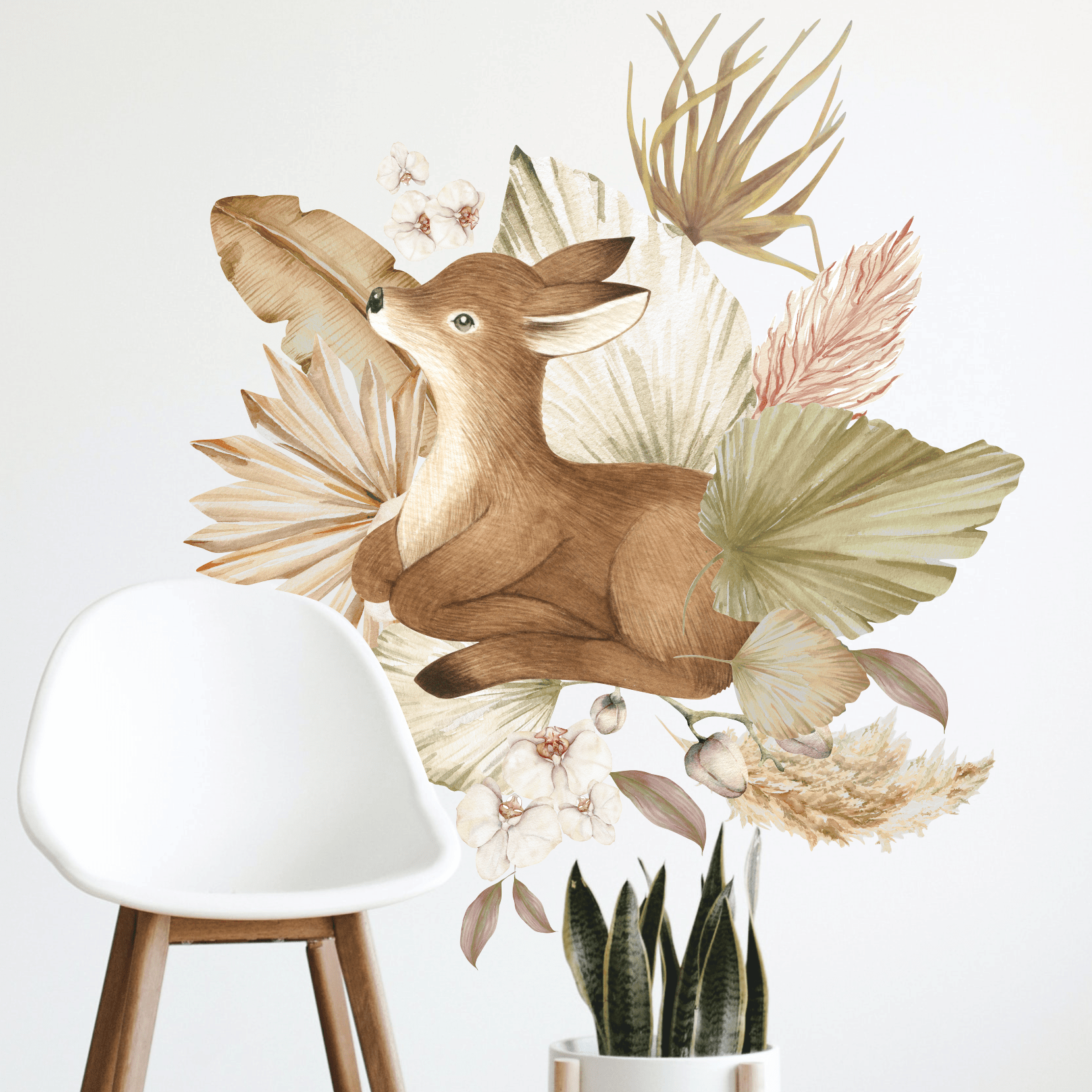 Наклейки на стену "ОЛЕНЁНОК БОХО"