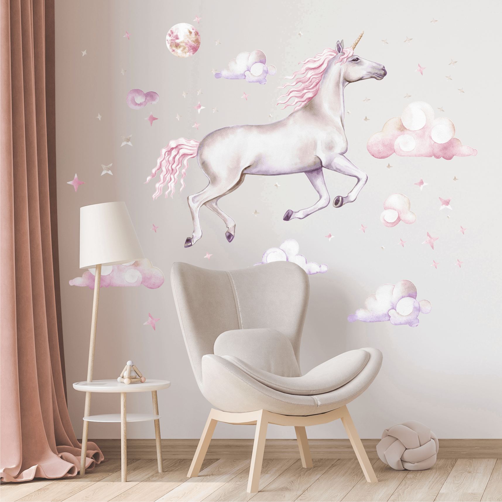 Наклейки на стену "Единорог"