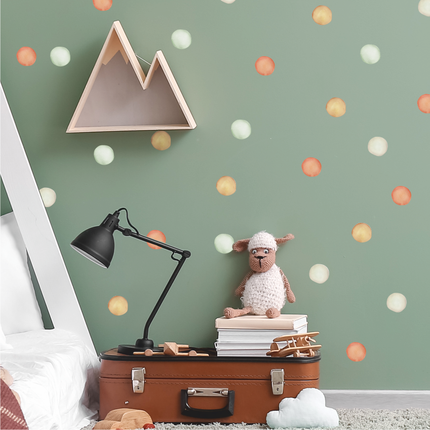 Декоративные наклейки на стену " Ретро горошек"