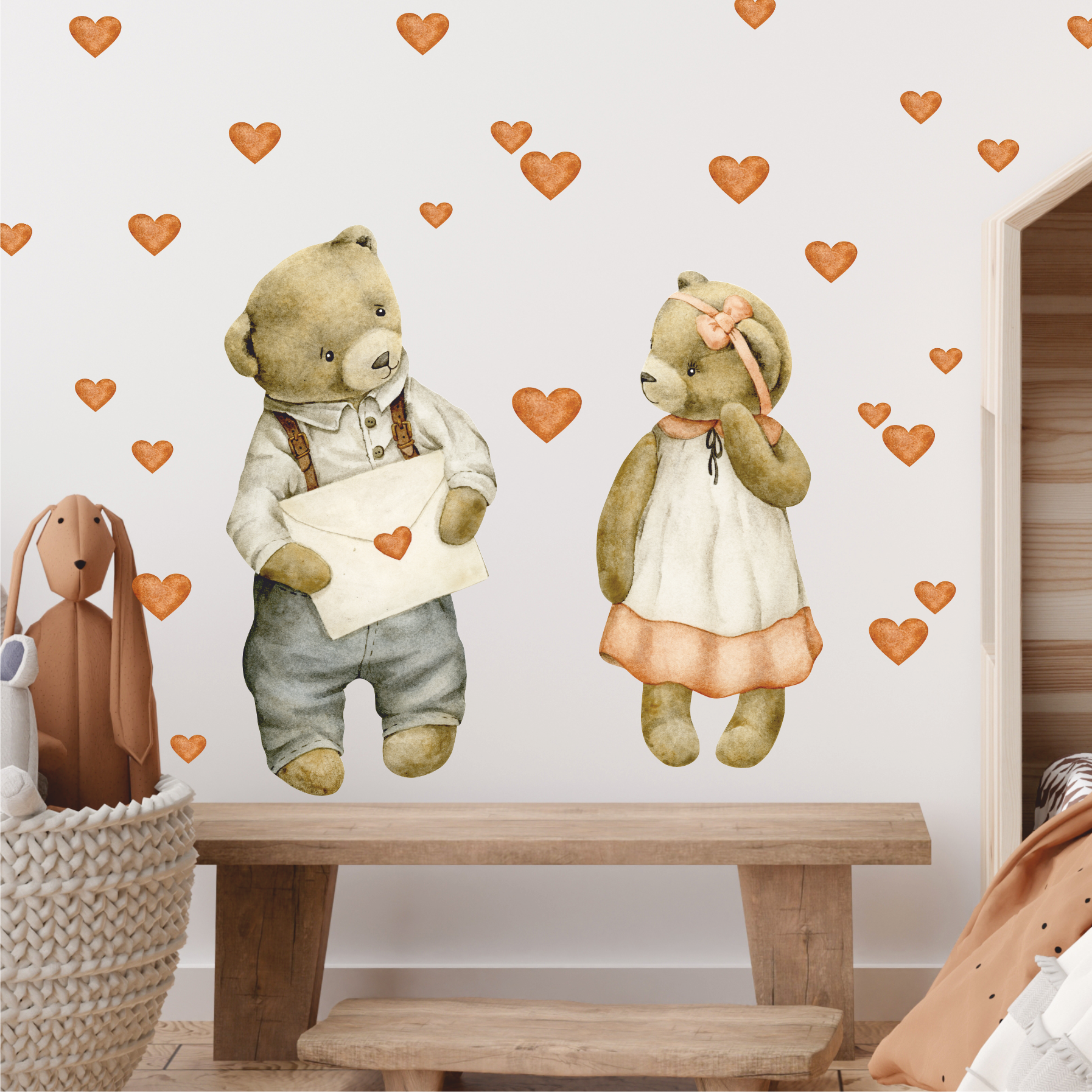 Наклейки на стену "Ретро мишки"