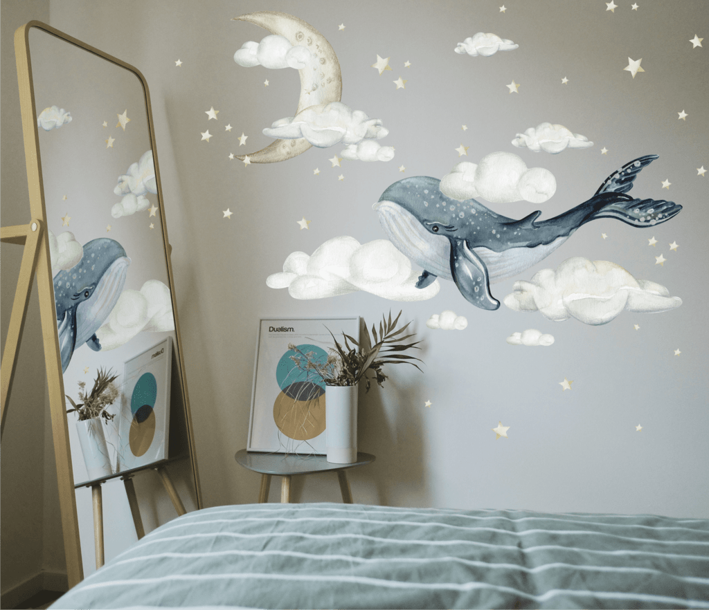 Уценка Наклейка на стену "МОРСКИЕ СНЫ" бирюзовый