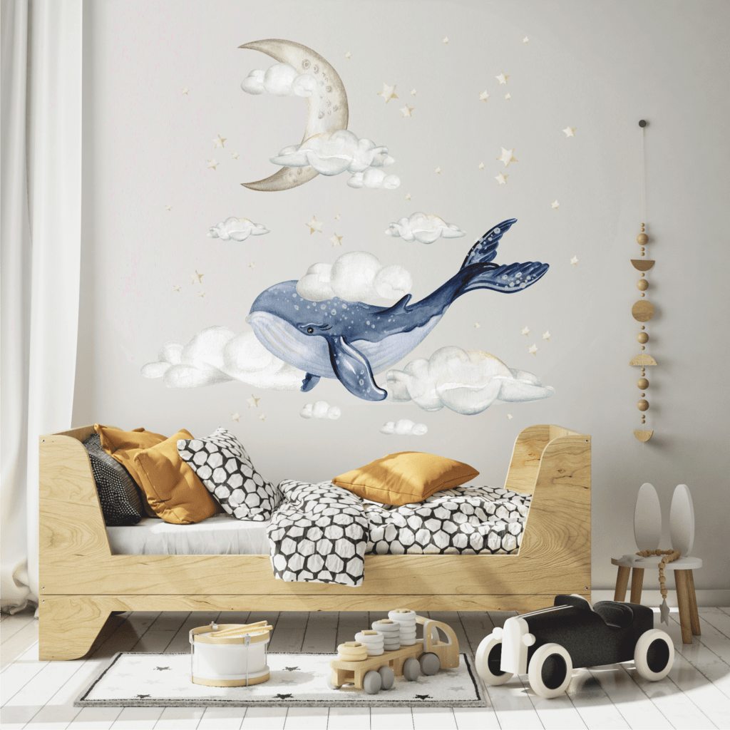 Уценка Наклейка на стену "МОРСКИЕ СНЫ" синий