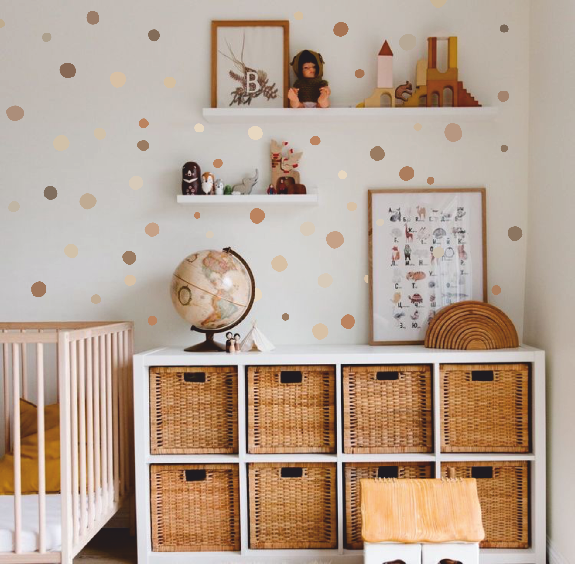 Уценка Наклейки на стену Весёлый горошек